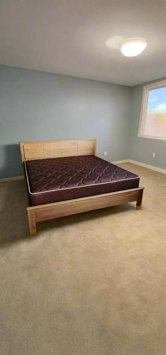 Cama de madera roble
