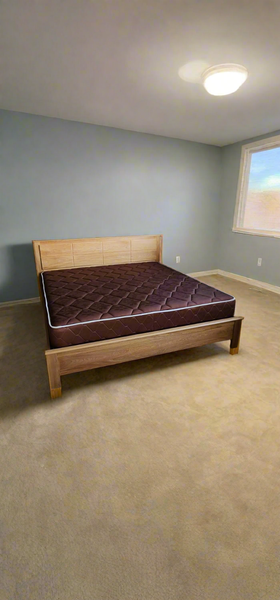 Cama de madera roble