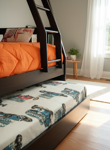 Twin & Full Bunk Bed with auxiliary bed