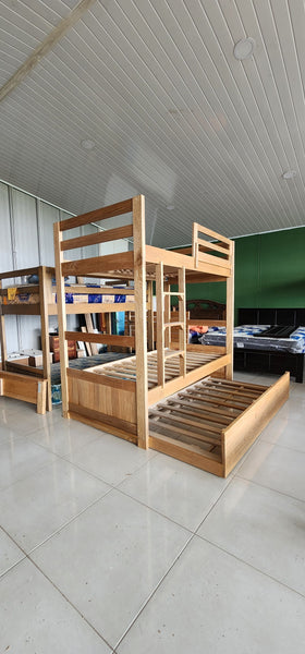 Camarote twin twin con cama auxiliar madera roble litera