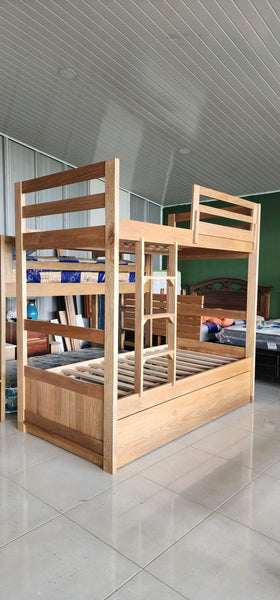 Camarote twin twin con cama auxiliar madera roble litera