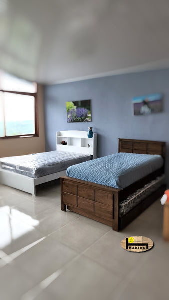Cama Librero con Gavetas auxiliares