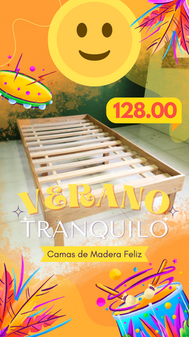 Cama rustica madera roble Panama – Camas de Madera Feliz™