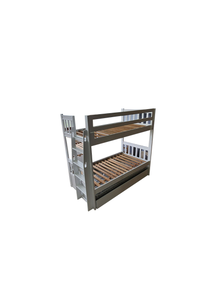 Twin & Twin Bunk Bed with auxiliary drawers