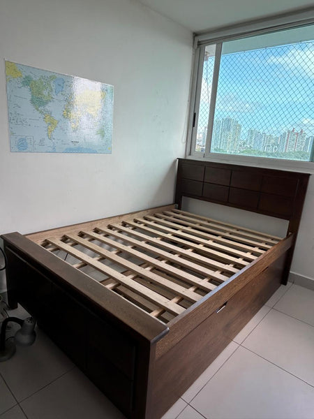 Cama London Full con auxiliar
