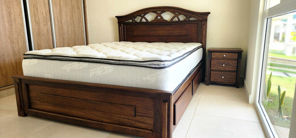 Cama X con gavetas auxiliares