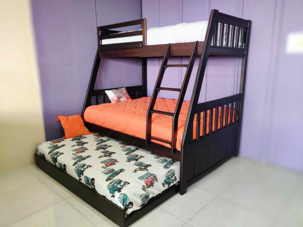 Twin & Full Bunk Bed with auxiliary bed