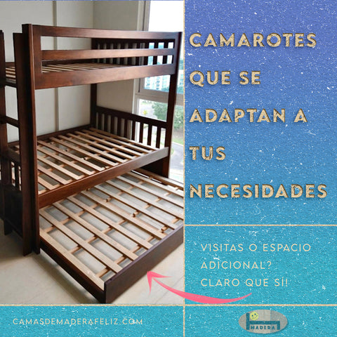 Full & Full Bunk Bed with auxiliary bed