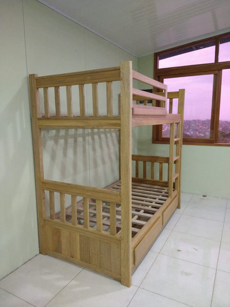 Twin & Twin Bunk Bed with auxiliary drawers