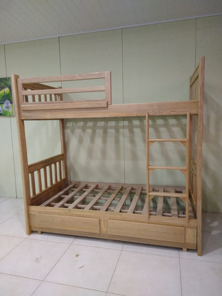 Twin & Twin Bunk Bed with auxiliary drawers
