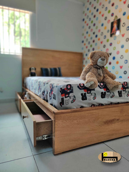 Cama Doble con cabezal alto