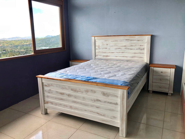 Cama doble full roble vintage